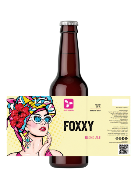 Bayo Brewery Foxxy bottle and label