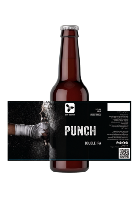 Bayo Brewery Punch bottle and label