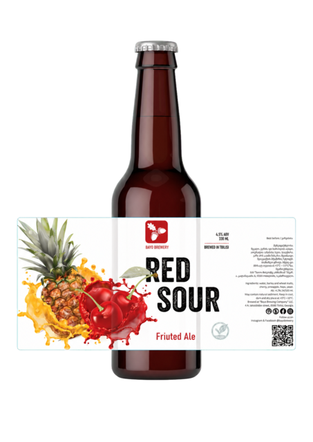 Bayo Brewery Red Sour bottle and label